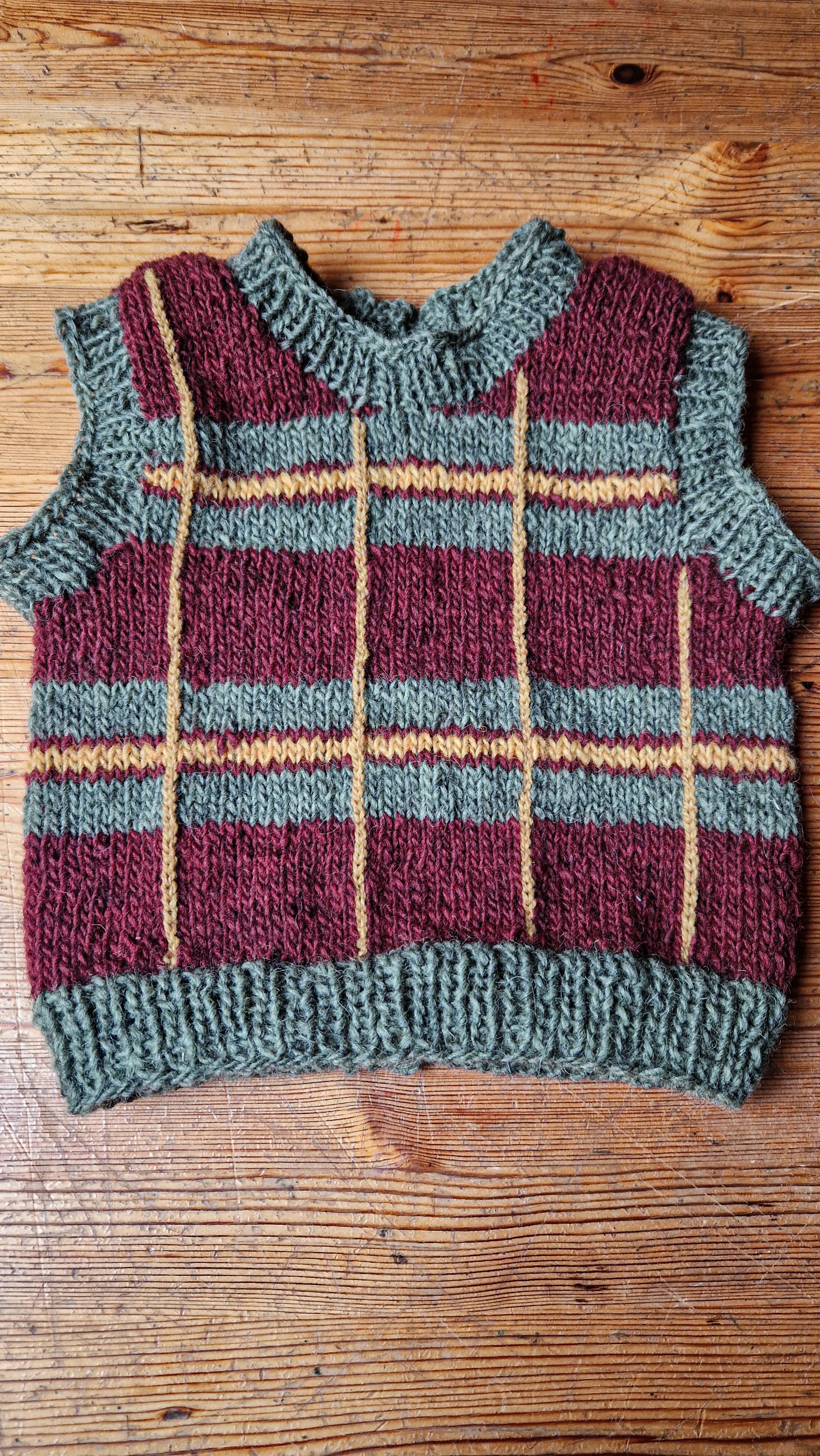 Handgestrickter Kinder Pullunder Gr. 92 | Öko Islandwolle | Unisex | Retro Strickweste | Nachhaltige Kindermode