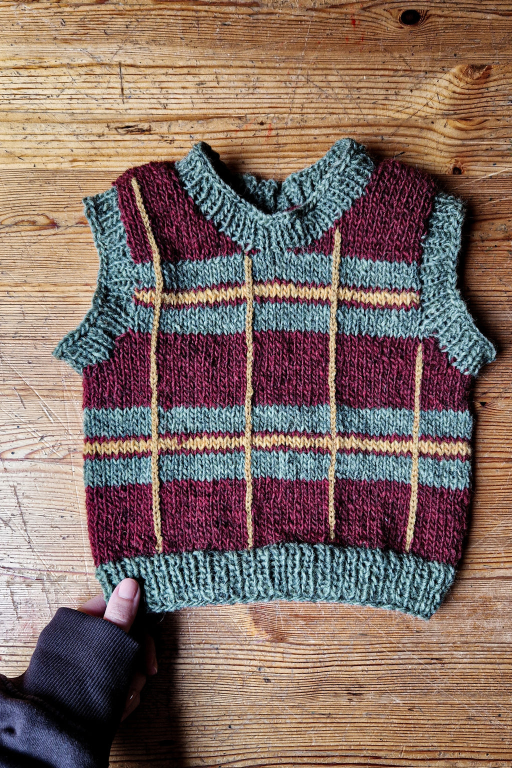 Handgestrickter Kinder Pullunder Gr. 92 | Öko Islandwolle | Unisex | Retro Strickweste | Nachhaltige Kindermode