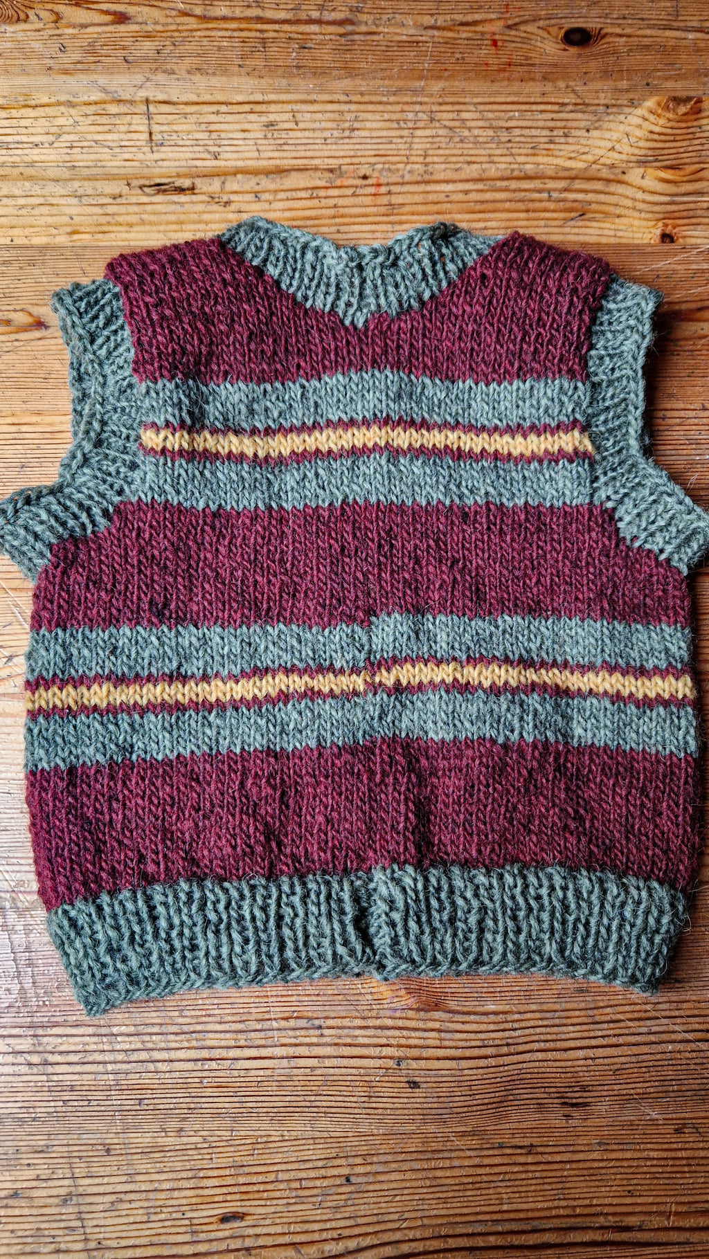 Handgestrickter Kinder Pullunder Gr. 92 | Öko Islandwolle | Unisex | Retro Strickweste | Nachhaltige Kindermode